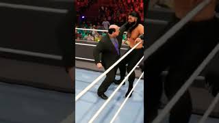 WWE 2K22 Paul Heyman Give Punches To Roman Reigns In Corner #shorts #wwe #trending #viral
