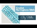 Slow Demonstration and Step by step tutorial on how to Crochet Herringbone Stitch in rows. By Stella