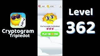 Cryptogram Tripledot Level 362 Answer | SolutionGuruji