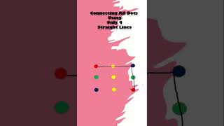 Connecting 9 Dots using 4 straight lines। Dots Puzzle with solution। Funny Puzzle। Mind Games