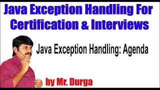 Java Exception Handling For Certification & Interviews by Durga Sir