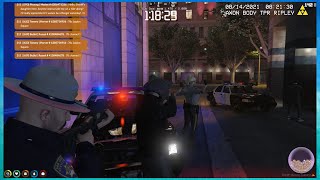 Offline XQC Malding after getting shoot down WHILE Holding up a Cop | GTA 5 RP NoPixel