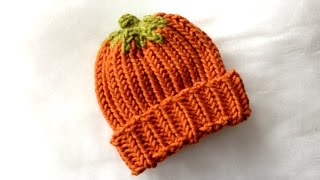 How to Loom Knit a Pumpkin Hat (DIY Tutorial)