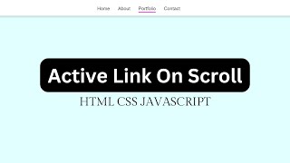 Create Active Nav Link on Scroll | HTML CSS JavaScript Tutorial #coding #css #webdesign #csstricks