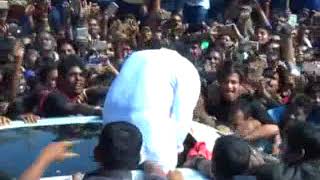 National Flag Thrown on Pawan Kalyan By Fans | Insulted National Flag