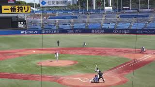 2022/9/10(土) 井澤駿介(東京大学) vs 宗山塁(明治大学) センター前ヒット