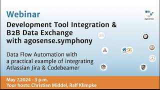 Development Tool Integration & B2B Data Exchange with agosense.symphony • Webinar May 2024