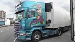 trucks, trucks, flowers and plant transport, FloraHolland, Aalsmeer 15 april 2014