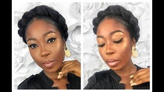 FAUX HALO BRAID WITH KANEKALON HAIR | PROTECTIVE HAIRSTYLE