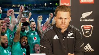 Sam Cane lost for words as Ian Foster's job questioned by media as New Zealand rugby lose to Ireland