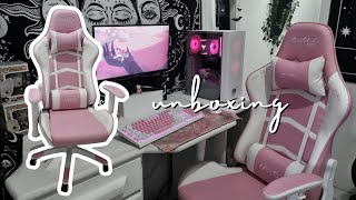 📦 cadeira gamer rosa ♥ | unboxing, montagem, detalhes ☆ (Mymax Mx5) ☆ | asmr |  aesthetic unboxing