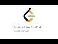 Partition List - LeetCode (JAVA)