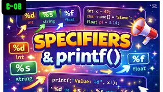 Beginner C #8: Specifiers & Printf()