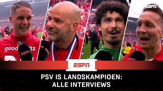 BOSZ IN TRANEN 😢 VEERMAN, DE JONG, BAKAYOKO en MEER | PSV kampioen: alle interviews