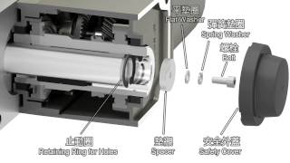 東方馬達　中空直交軸減速機安裝動畫 Conveyor Hypoid Coupling T