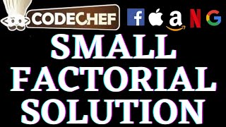 Small Factorial | CodeChef Beginners Problems | Python