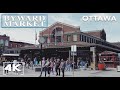 Ottawa ByWard Market Walk2021 | 4K Canada Virtual Travel Walking Tour | Life Video with City Sounds