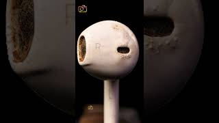 이어팟 녹이기 Earpods melting ASMR Close up Macro #satisfying #shorts  #closeup #asmr #macro