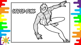 SPIDER-PUNK Coloring | Spiderman Coloring | Sub Urban - Cradles [NCS Release]