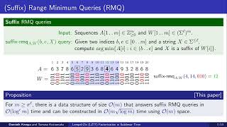 FOCS 2024 8C  Lempel-Ziv (LZ77) Factorization in Sublinear Time