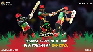 HIGHEST SCORE BY A TEAM IN A POWERPLAY | #CPL20 #SKPInFocus #CricketPlayedLouder