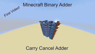 Minecraft Redstone Binary Adder (Carry Cancel Adder) Tutorial