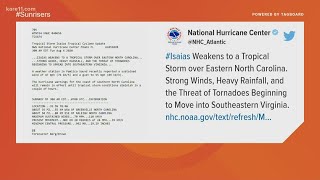 Hurricane Isaias makes landfall, downgraded to tropical storm