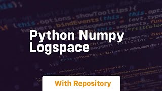 python numpy logspace