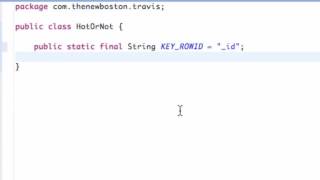 Android Application Development Tutorial 112 Setting up SQLite Database Variables 720p 30fps H26