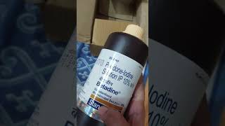 Unboxing Betadine 500ml bottle, povidone-Iodine solution IP 10% w/s Betadine.😊