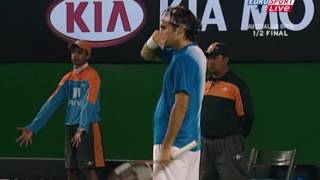 Marat Safin saves a match point with a great lob over Roger Federer Australian Open 2005