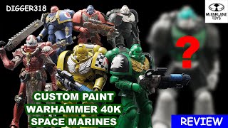 Custom Painting McFarlane Warhammer 40K Space Marines Action Figures Toy Review 4K