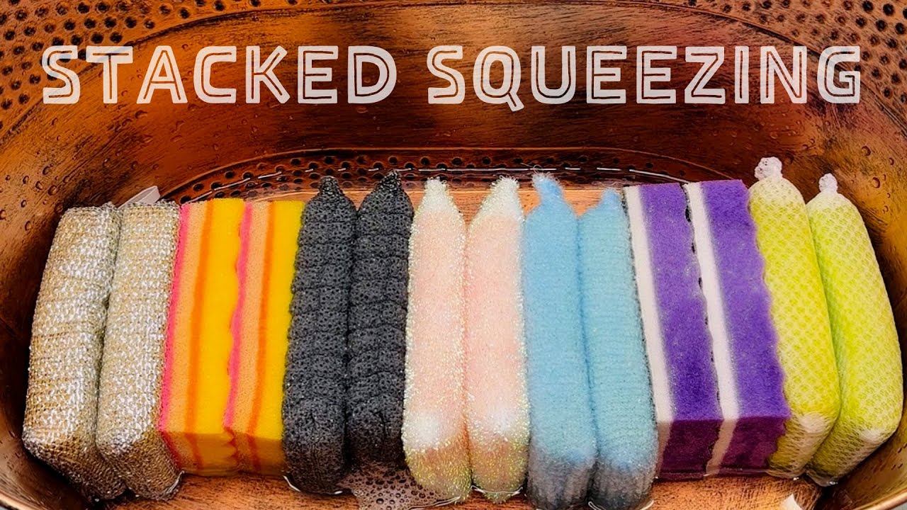 Asmr Sponge 975 Stacked Squeezing Youtube