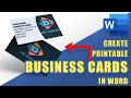 [TUTORIAL] How to Create Professional PRINTABLE BUSINESS CARDS in Word (Easily!)