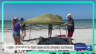 Redington Beach residents fuming after vote to ban tents, canopies on the beach