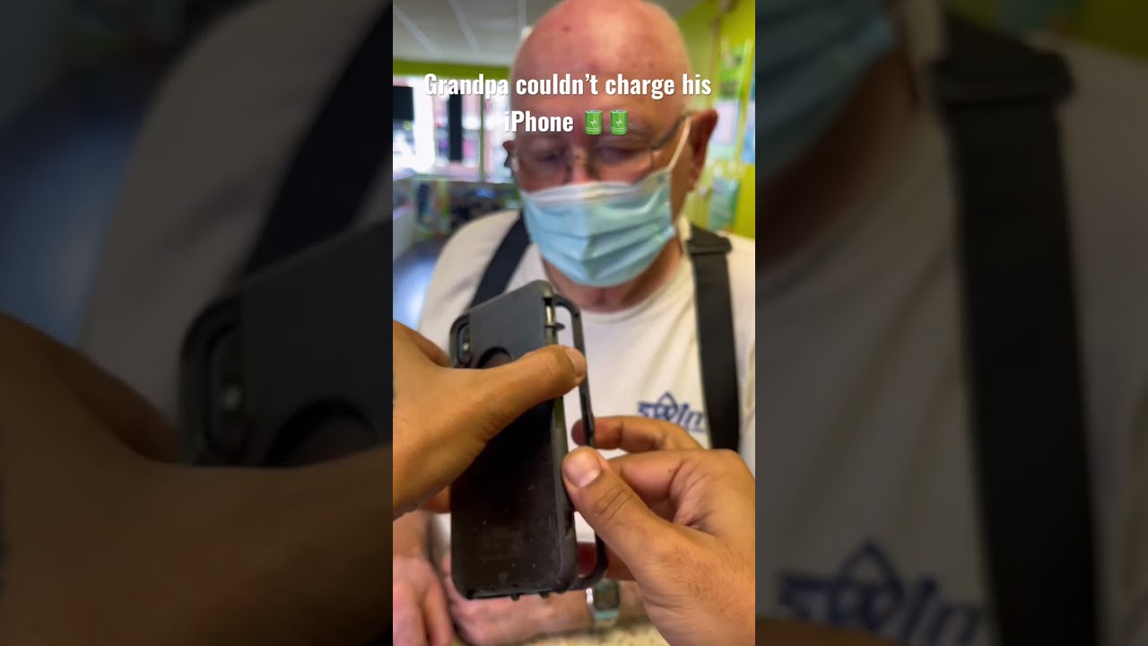 Grandpa couldn’t charge his #iphone FIX IT WITH A SIMPLE TRICK #shorts #apple #ios #android #samsung