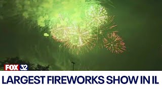 Thousands gather for  'largest' fireworks show in Illinois