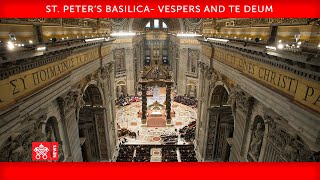 31 December 2020 Vespers and Te Deum Pope Francis