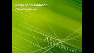 Binary Green PowerPoint Template by PoweredTemplate.com
