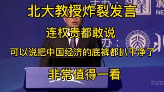 2025-01-07 北大教授炸裂发言，连权贵都敢说，可以说把中国经济的底裤都扒干净了，非常值得一看