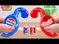 Making Rainbow Yummy Frozen Jelly Tutorial🍓Sweet Mini Cola - Pepsi Jelly🌈By Cutie Little Cakes