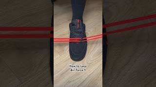 Bar Lacing method with Red Strapz \u0026 Black Aglets ⚡️ #sneakers #asmr #airforce1