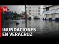 Veracruz se inunda por el paso de la onda tropical número 8