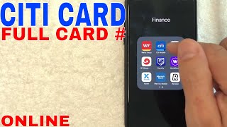 β
How To Find Full Citi Credit Card Number Online π΄