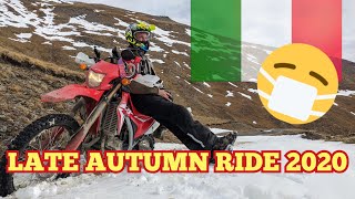 Late Autumn Ride TET Italy 2020 - Honda CRF 250 L KTM 690 Enduro Review 😁😲😷🏍