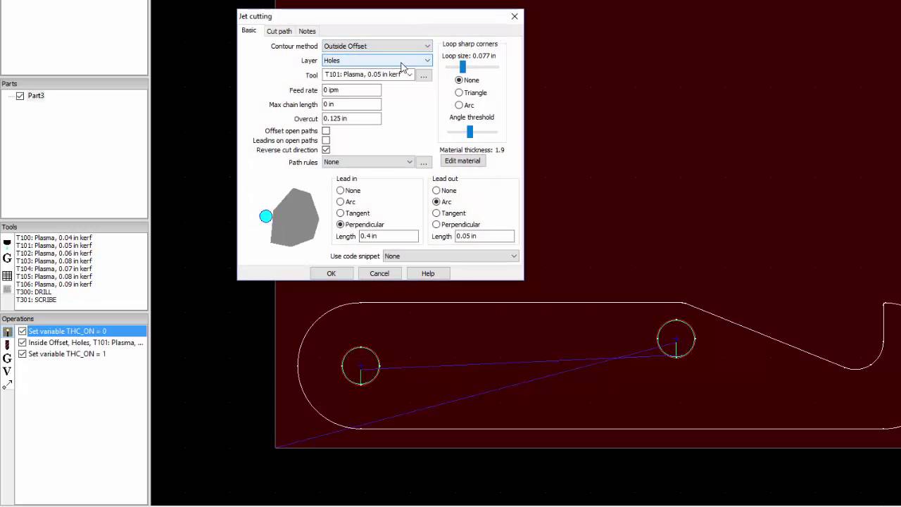 Sheetcam Offset Open Paths Caqweamazing