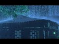 fall asleep in just 3 minutes with heavy rain u0026 r nviolent thunder on a tin roof in murky forest