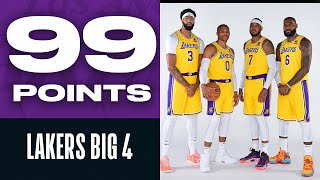 1 Short of 100 For Lakers Big 4 (Lebron, Russ, Melo, AD) 🔥