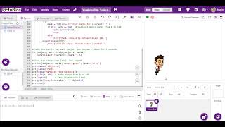 Visualizing Data Subject v s Marks Python Editor PictoBlox