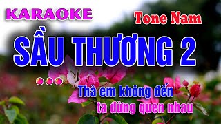 Karaoke Sầu Thương 2 || Tone Nam || Bản phối Rock cực hay